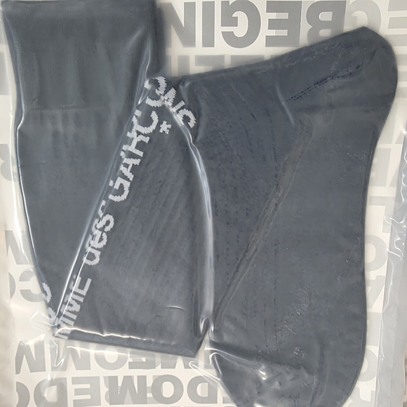 NWT Comme des Garcons Black logo socks Sz L - Picture 5 of 11